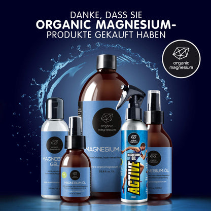 Organic Magnesium Gel - 30% Magnesium Chloride | Zechstein Inside | For Legs, Sports & Sleep (5 fl oz)