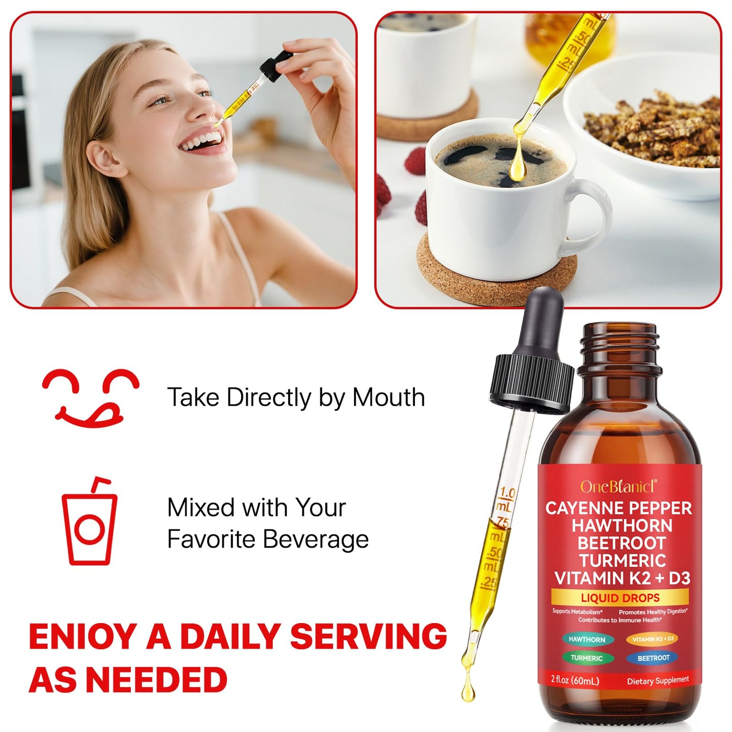 Cayenne Pepper Drops Liquid 2-Pack with Turmeric Curcumin & Ginseng (4 oz)