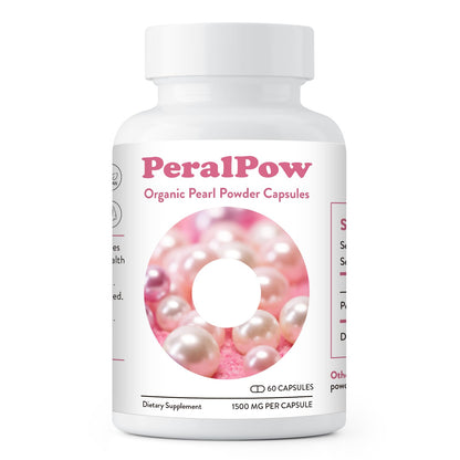 Organic Pearl Powder Capsules 1500mg | Skin Radiance, Eye Wellness & Nails | 60 Capsules