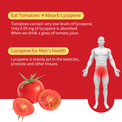 GANOHERB Lycopene Supplement for Men – 100 mg Lycopene, 60 Rapid Release Capsules, 2-Month Supply