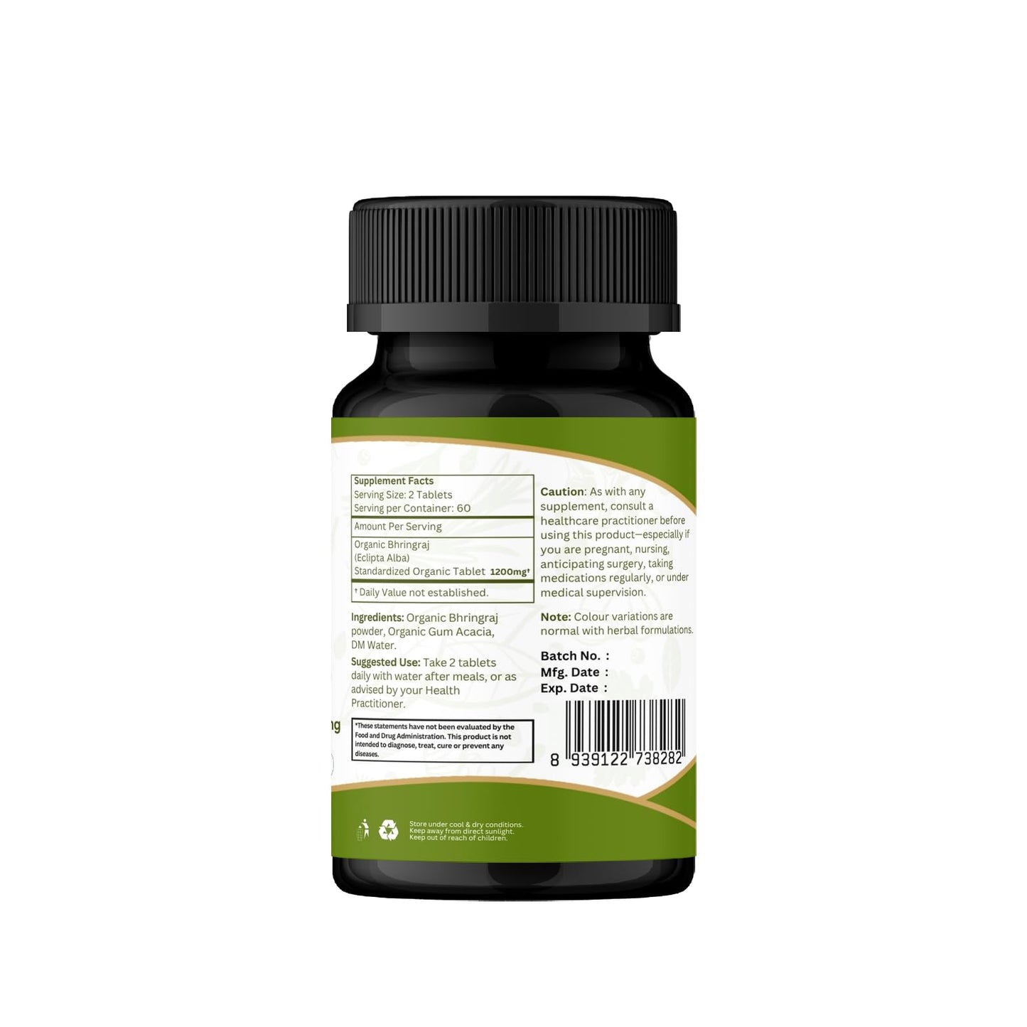 Organic Spree Bhringraj 120 Tablets – USDA Organic Certified | Ayurvedic Hair Care