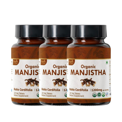 Organic Spree Manjistha 120 Tablets – 3 Pack | USDA Organic Certified | Lymphatic Support