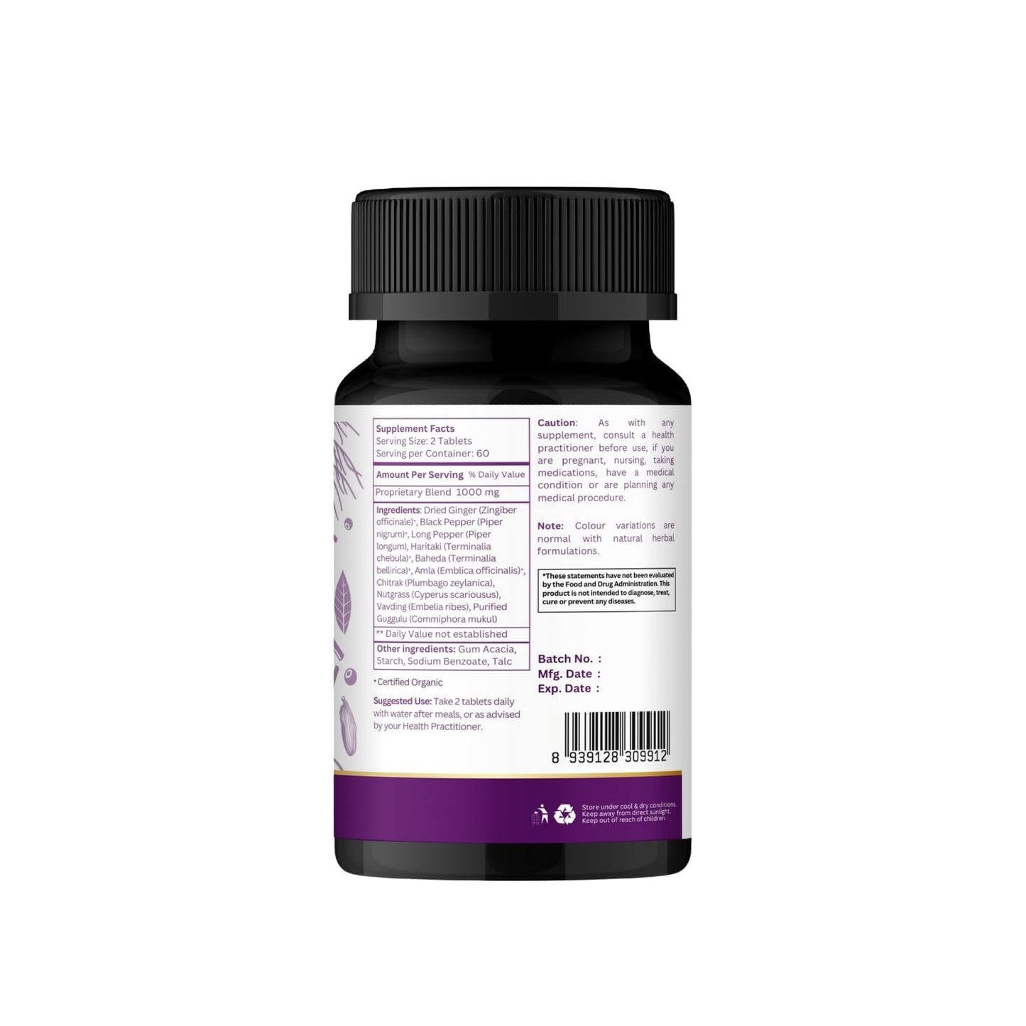 ORGANIC SPREE Medohar Guggulu 120 Tablets – Ayurvedic Metabolism & Immune Support | Pack of 3