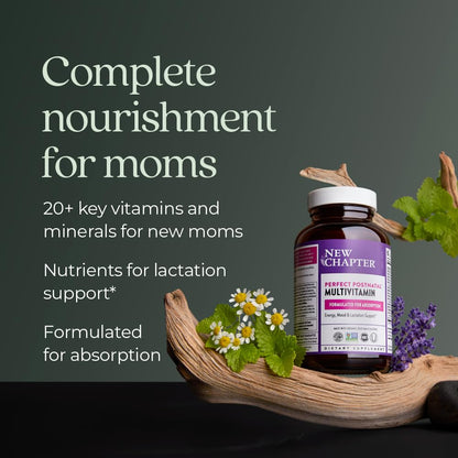 New Chapter Postnatal Vitamins – Lactation Support, Fermented D3, Organic (96 Count) | Non-GMO