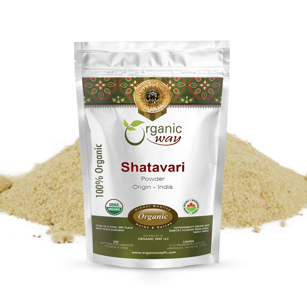 Organic Way Shatavari Powder (Asparagus racemosus) - Kosher & USDA Certified | Vegan, Non-GMO & Gluten Free | 100% Raw from India (4 oz)