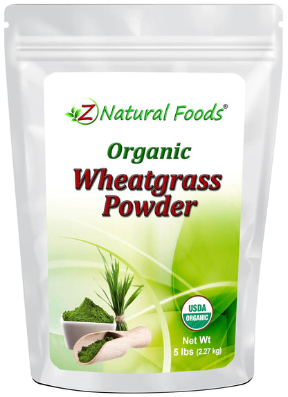 Organic Wheatgrass Powder - Bulk 5 lb - 100% Pure, Raw, Non-GMO, Vegan | Green Superfood