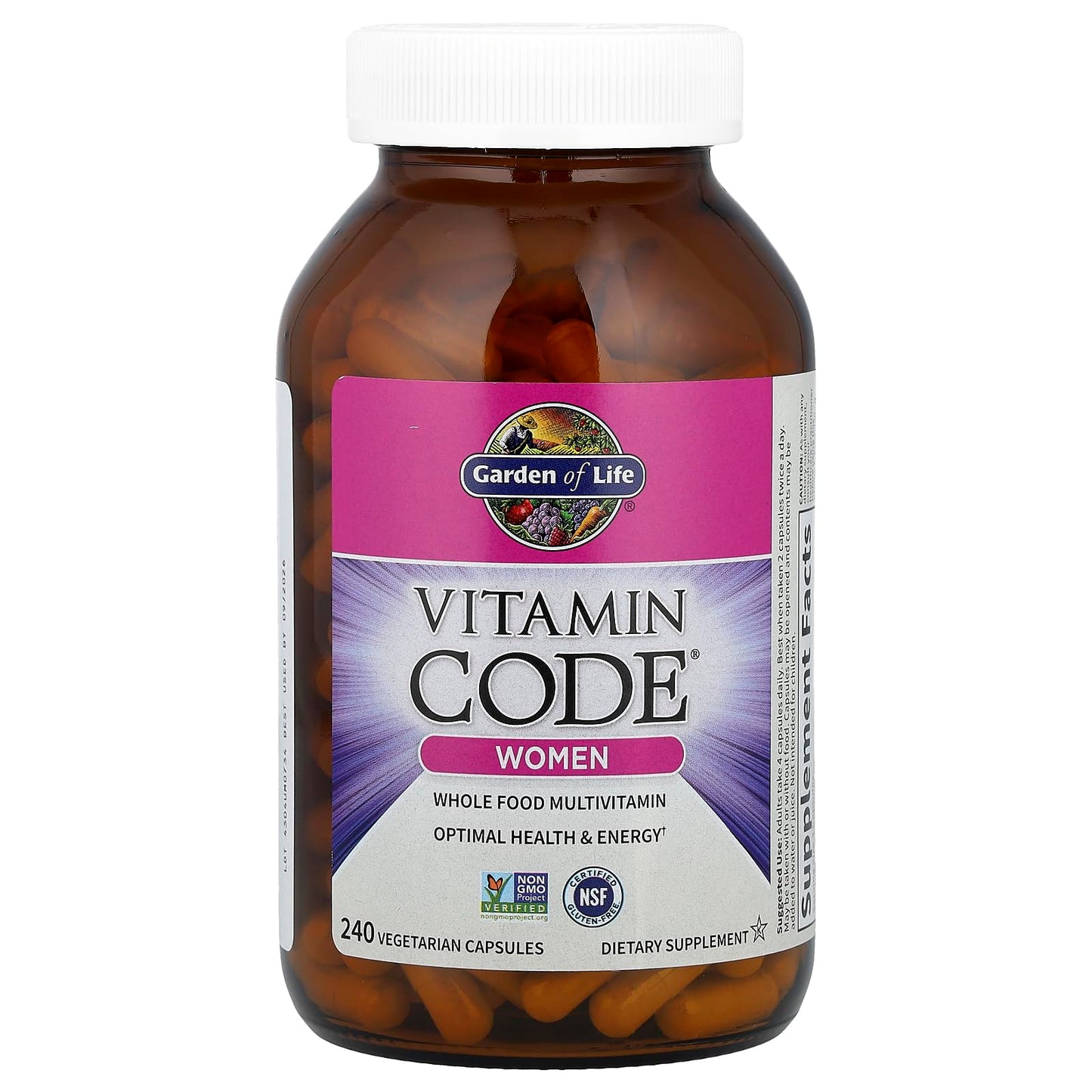 Garden of Life Vitamin Code Women Multivitamin – Whole Food Women’s Multi, 240 Veg Capsules