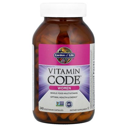 Garden of Life Vitamin Code Women Multivitamin – Whole Food Women’s Multi, 240 Veg Capsules