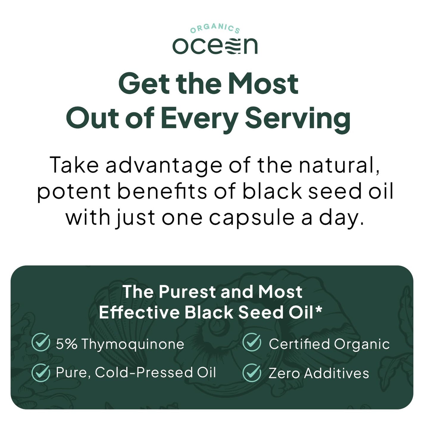 Organics Ocean Better Black Seed Oil – 5% Thymoquinone, Immune Support