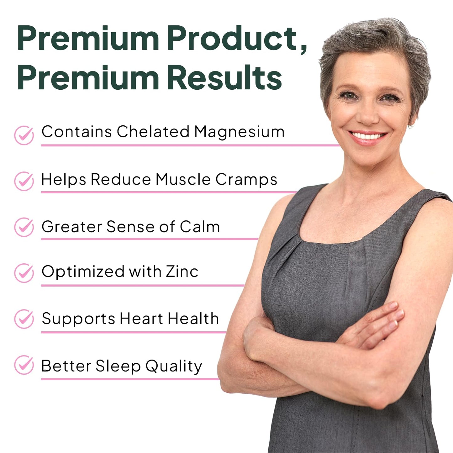 Organics Ocean Magnesium Glycinate with Zinc - Maximum Strength Chelated Magnesium for Sleep & Muscle Cramps - 2 Bottles