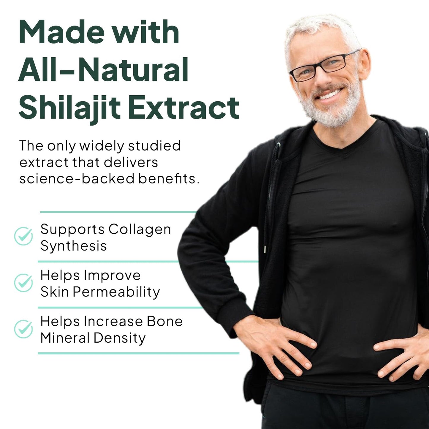 Organics Ocean One-Per-Day Shilajit Capsules – Age-Defying, Bone Strength & Hormone Support