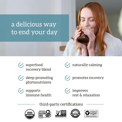 Organifi Gold Chocolate – Restful Sleep, Immune Support & Recovery | 20 Day Supply