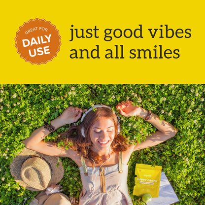 Organifi Happy Drops – Daily Mood Support Gummies (Lemon) – 60 Gummies