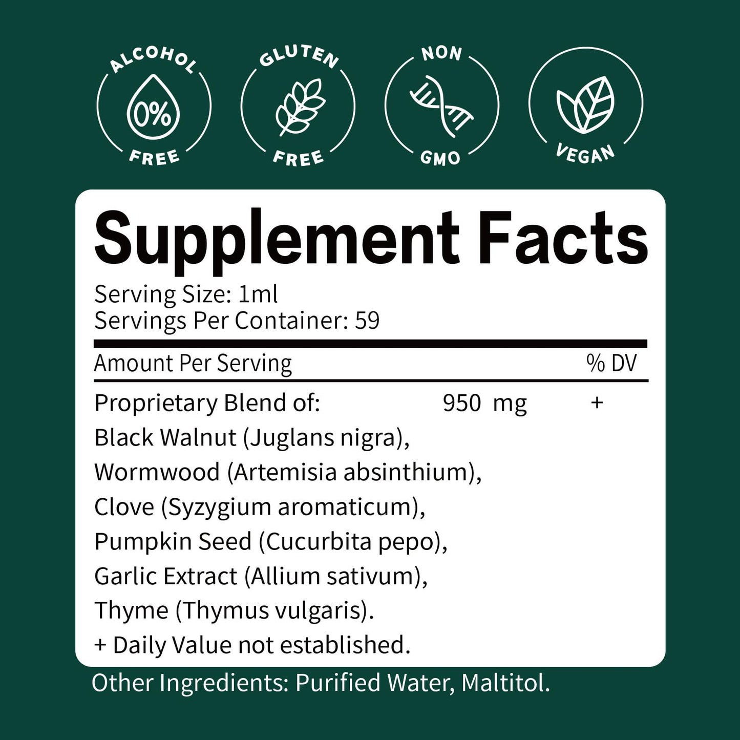 ORGANIHERBENCE Black Walnut & Wormwood Digestive Drops – 2oz | Digestive Support