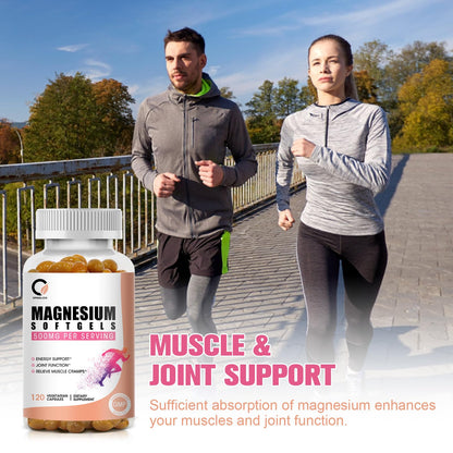 ORGEUOS Magnesium Glycinate 500mg Capsules – High Absorption, Non-GMO, Vegan, 120 Count