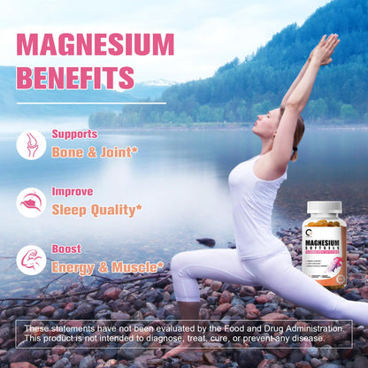 ORGEUOS Magnesium Glycinate 500mg Capsules – High Absorption, Non-GMO, Vegan, 120 Count