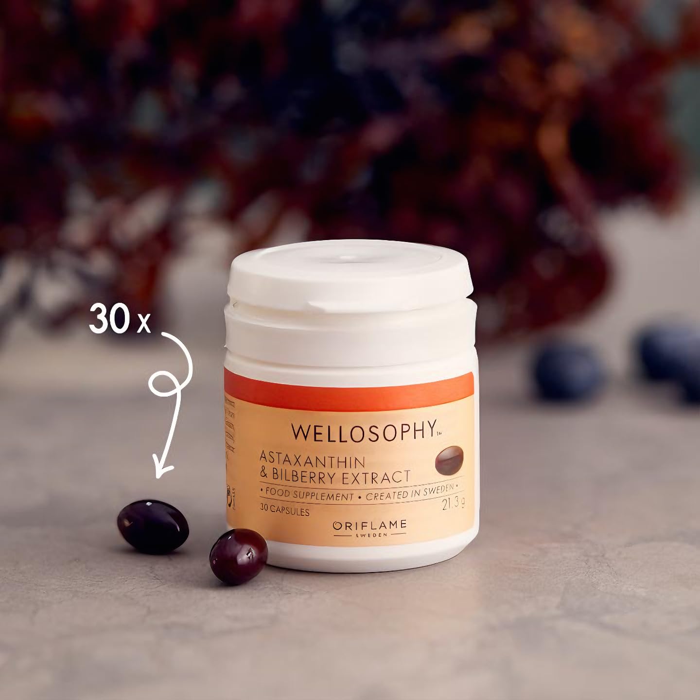 Oriflame Wellness Astaxanthin & Bilberry Extract - Antioxidant Supplement