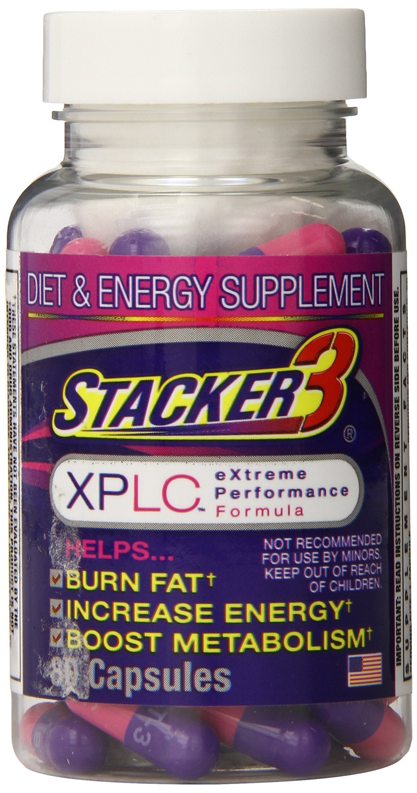Original Stacker 3 XPLC - Extreme Performance Diet Pill, 80 Capsules