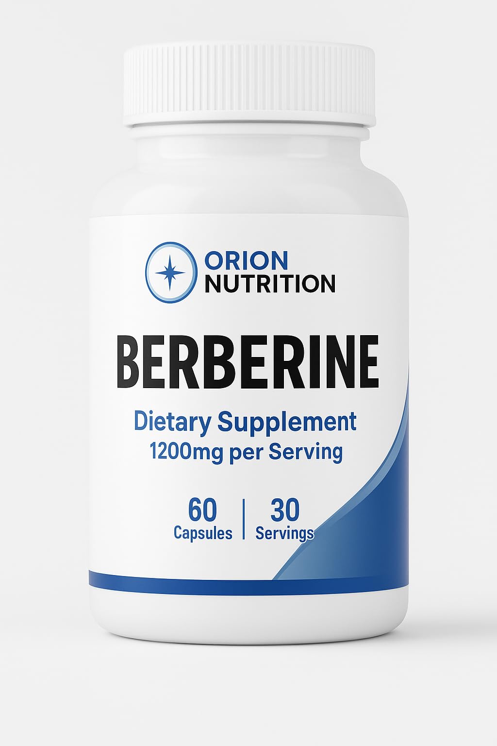 Orion Nutrition Berberine 1200mg per Serving – 60 Capsules, 30 Servings