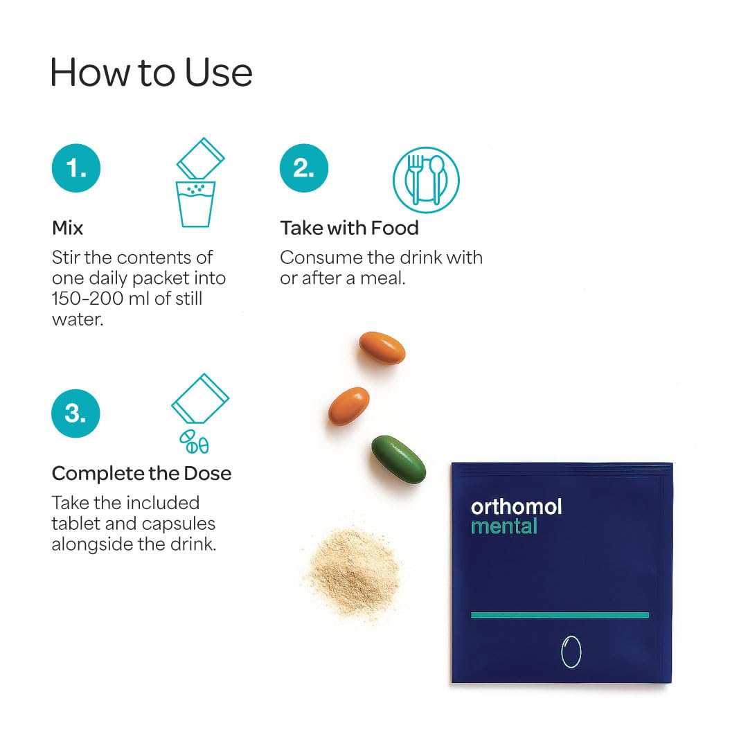Orthomol Mental — Premium Brain Nutrients for Focus & Energy | 30-Day Supply