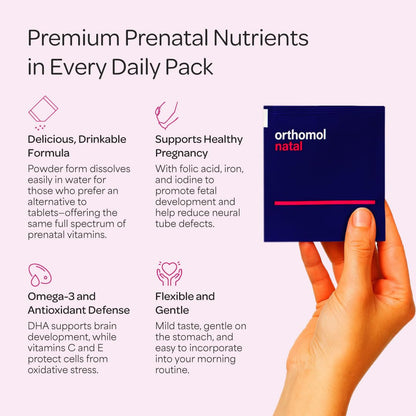 Orthomol Natal Prenatal Nutrition for Fertility, Pregnancy & Lactation | 30 Daily Packs
