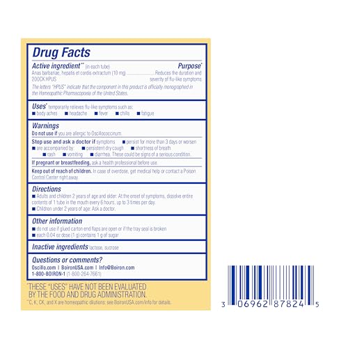 Boiron Oscillococcinum Natural Flu Relief – 30 Doses per Pack (1 Each)