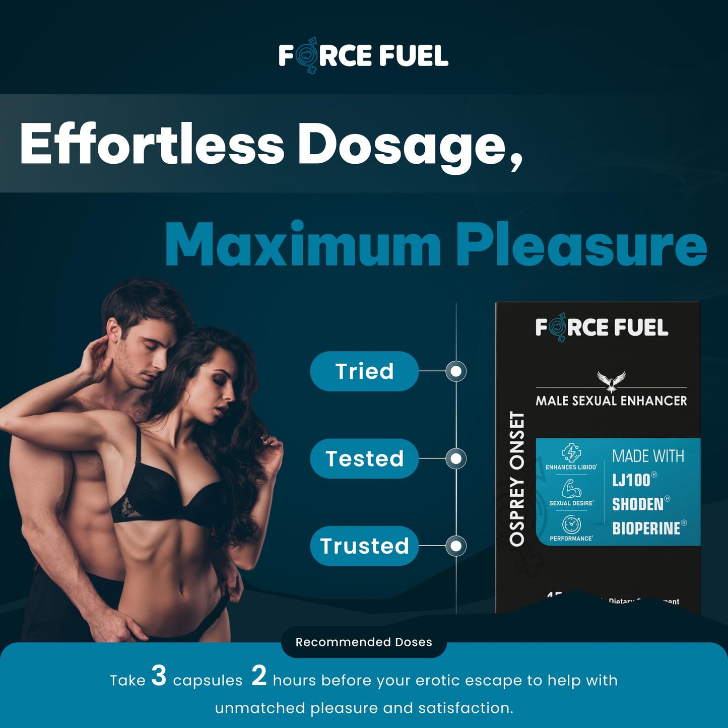 Sex Pills for Men – Last Longer & Enhance Erection Sensitivity – Osprey Onset, 15 Capsules