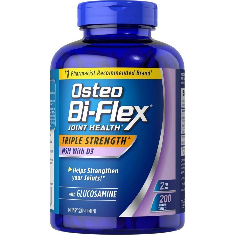 Osteo Bi Flex Glucosamine 1500 mg + Vitamin D 1000 IU – 200 Count (1 Pack)