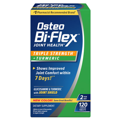 Osteo Bi-Flex Triple Strength Glucosamine + Turmeric - Joint Support, 120 Tablets