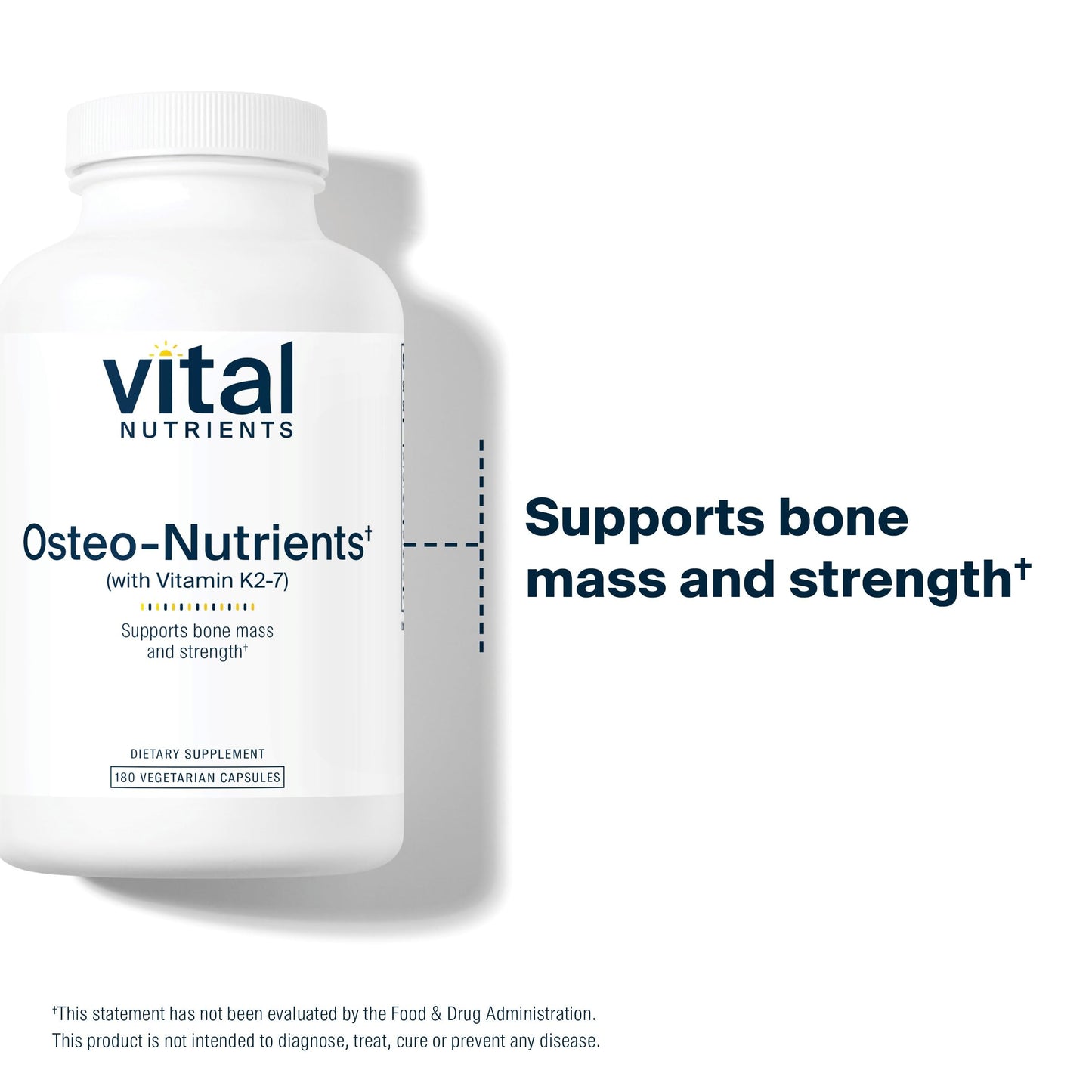 Vital Nutrients Osteo-Nutrients – K2+D3, Calcium & Magnesium for Bone & Heart Health