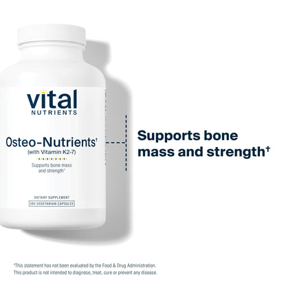 Vital Nutrients Osteo-Nutrients – K2+D3, Calcium & Magnesium for Bone & Heart Health