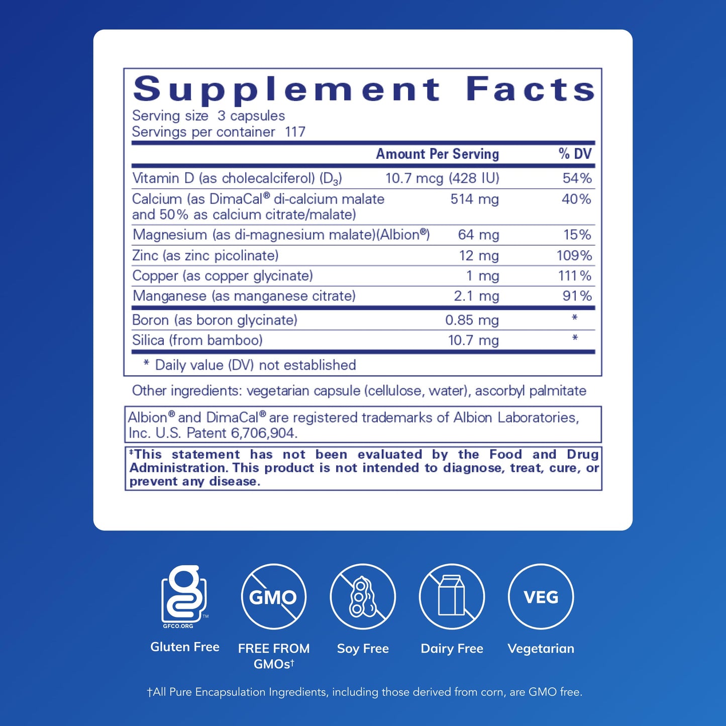 Pure Encapsulations OsteoBalance – Hypoallergenic Calcium Support for Bone Health | 351 Capsules