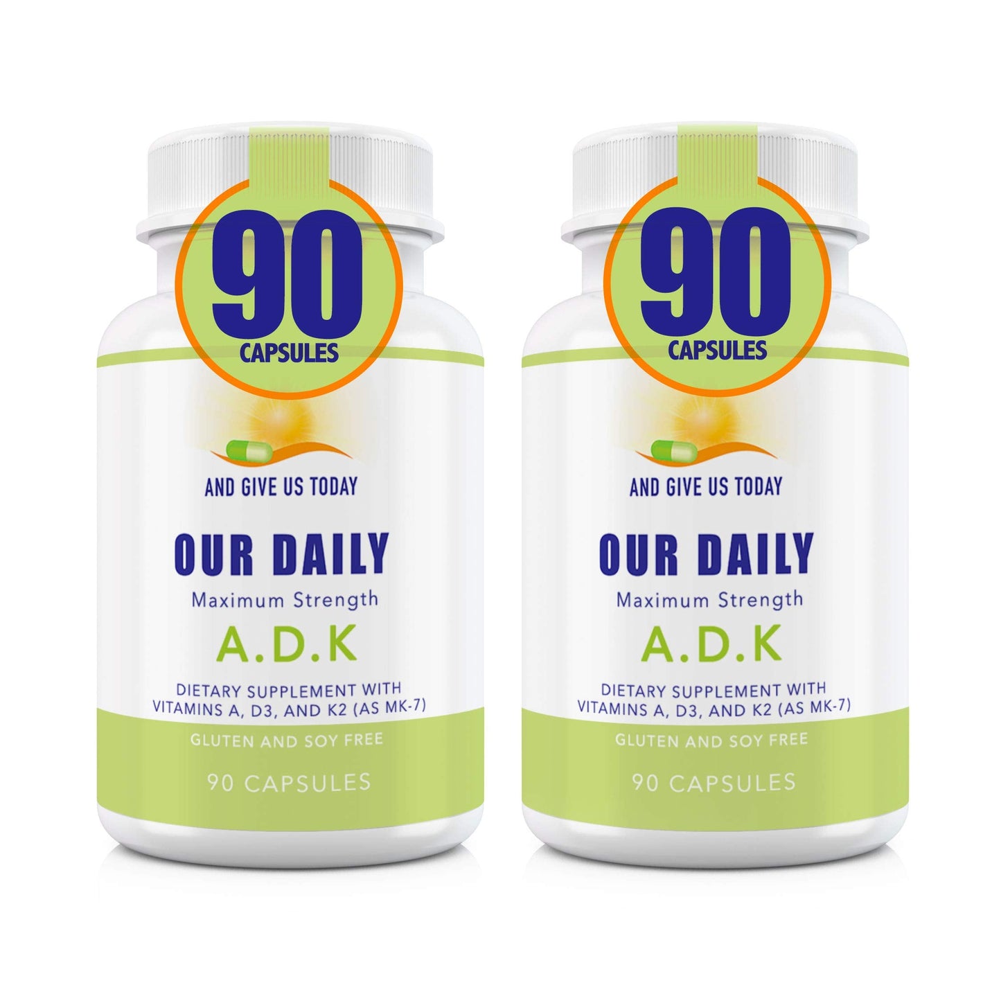 Our Daily Vites ADK Supplement – Vitamin A, D3 & K2 (MK7) for Bone & Immune Support