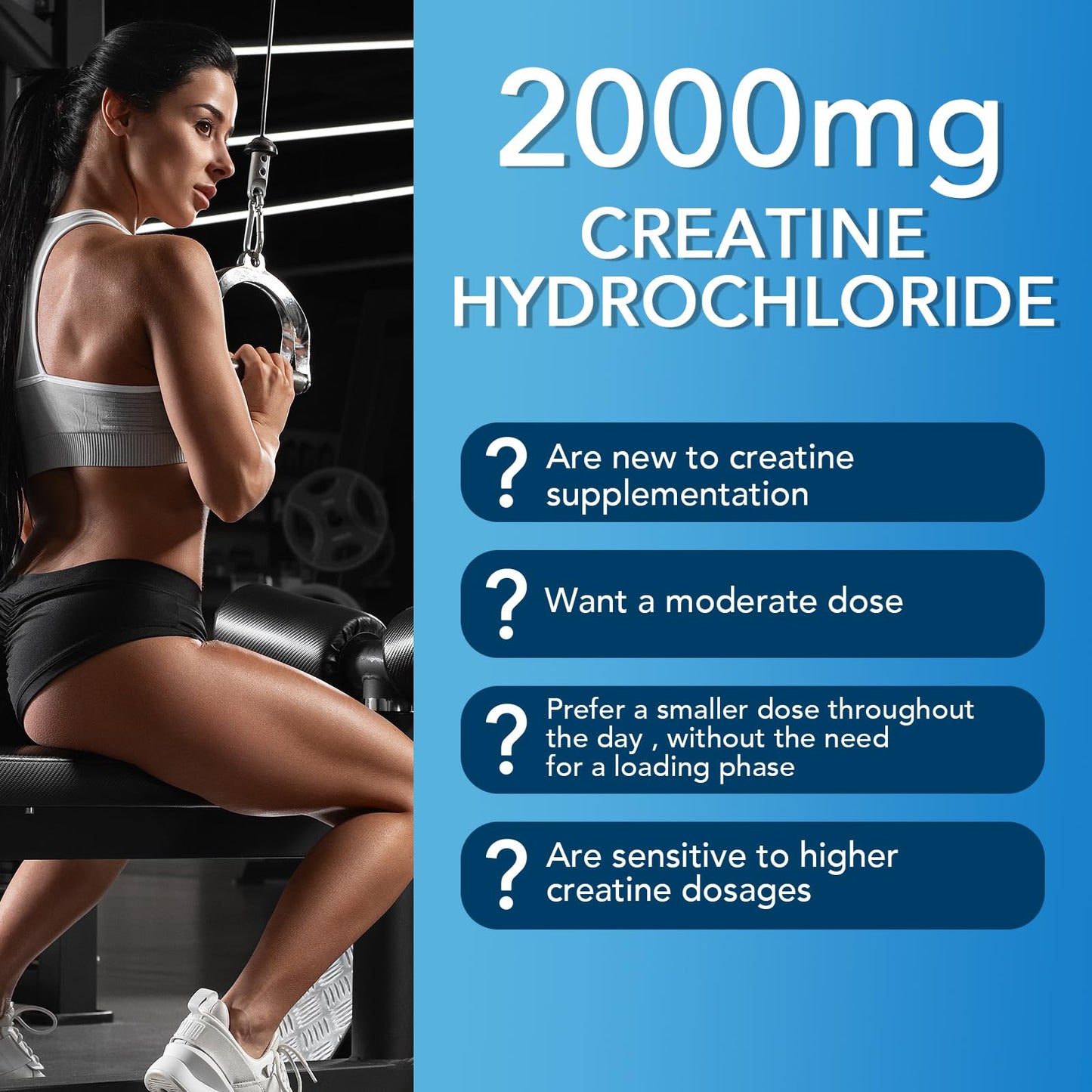 Ourui One Creatine HCL Gummies 2000mg – Fast Absorption for Strength & Recovery – Easy-to-Take