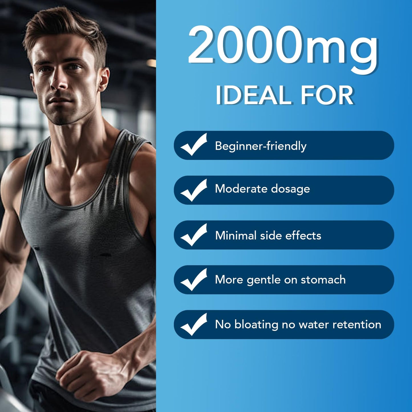 Ourui One Creatine HCL Gummies 2000mg – Fast Absorption for Strength & Recovery – Easy-to-Take