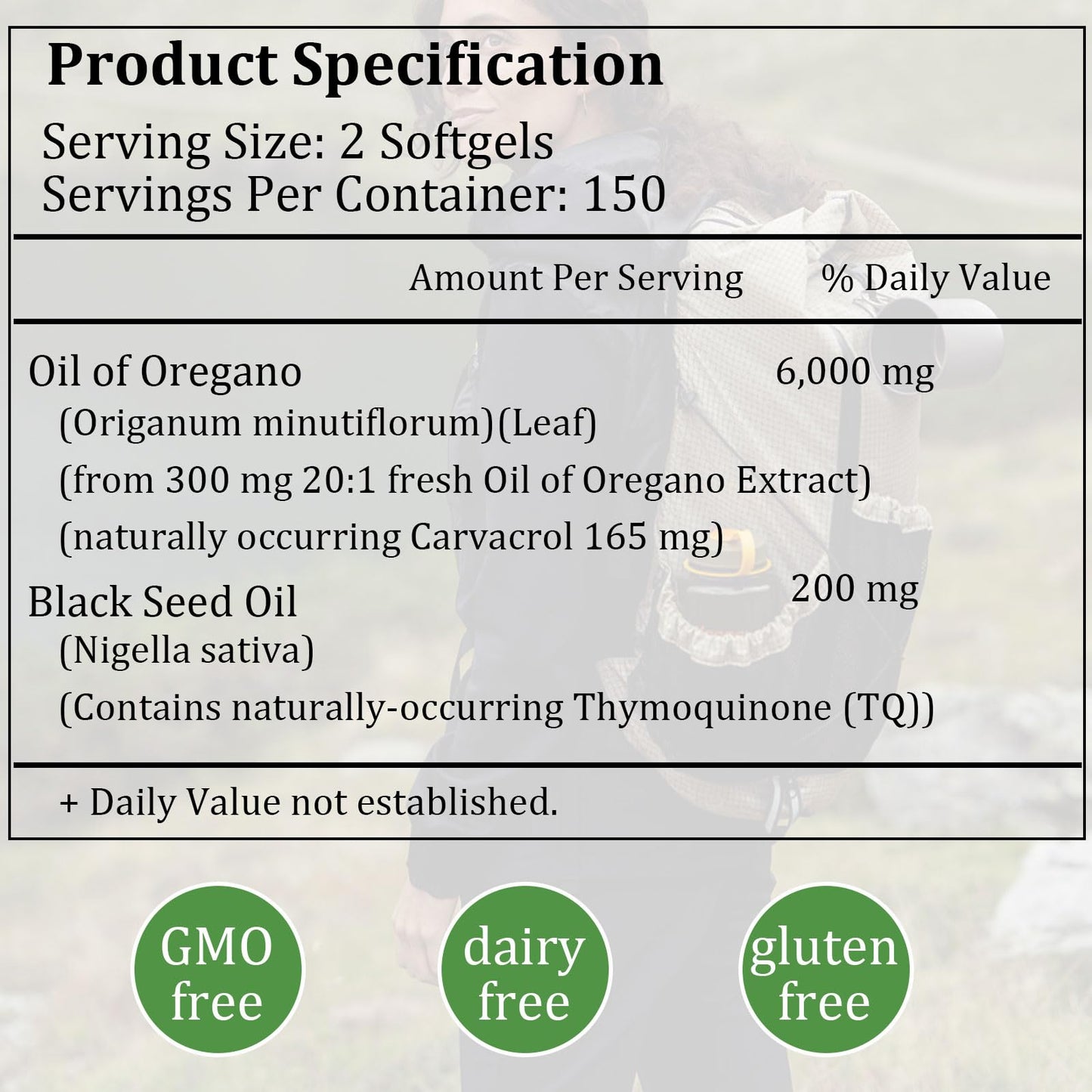 Ovela Oil of Oregano with Black Seed Oil – 2-in-1 Oregano Capsules, Immune Support, 300 Softgels