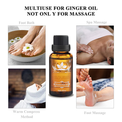 Ownest 3 Pack Ginger Massage Oil | 100% Pure Natural Ginger Oil for Lymphatic Drainage & Spa-at-Home - 30ml