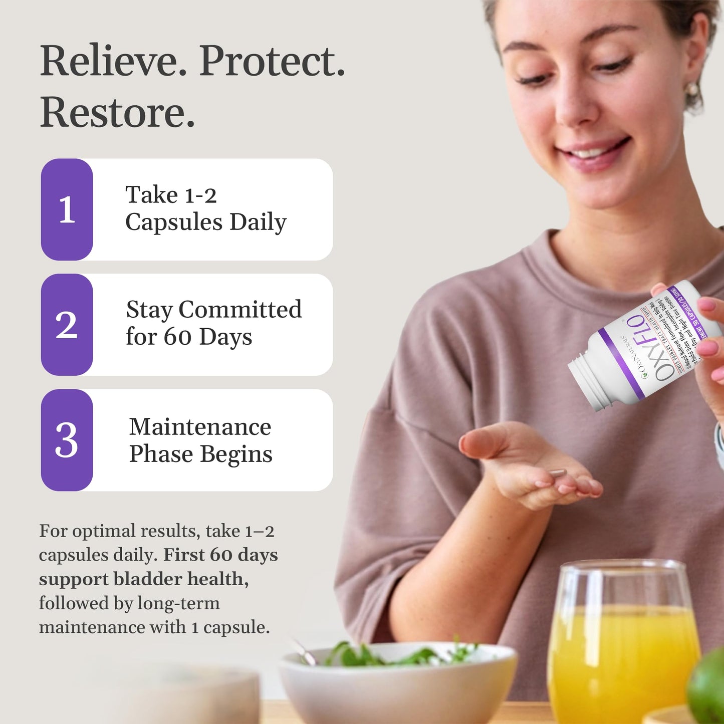 OxyFlo Bladder Control Supplement | Flowens Cranberry | 30 Servings | Made in USA