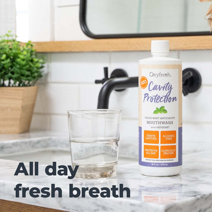 Oxyfresh Cavity Protection Fluoride Mouthwash – Alcohol-Free, Sensitive Teeth, 16 fl oz