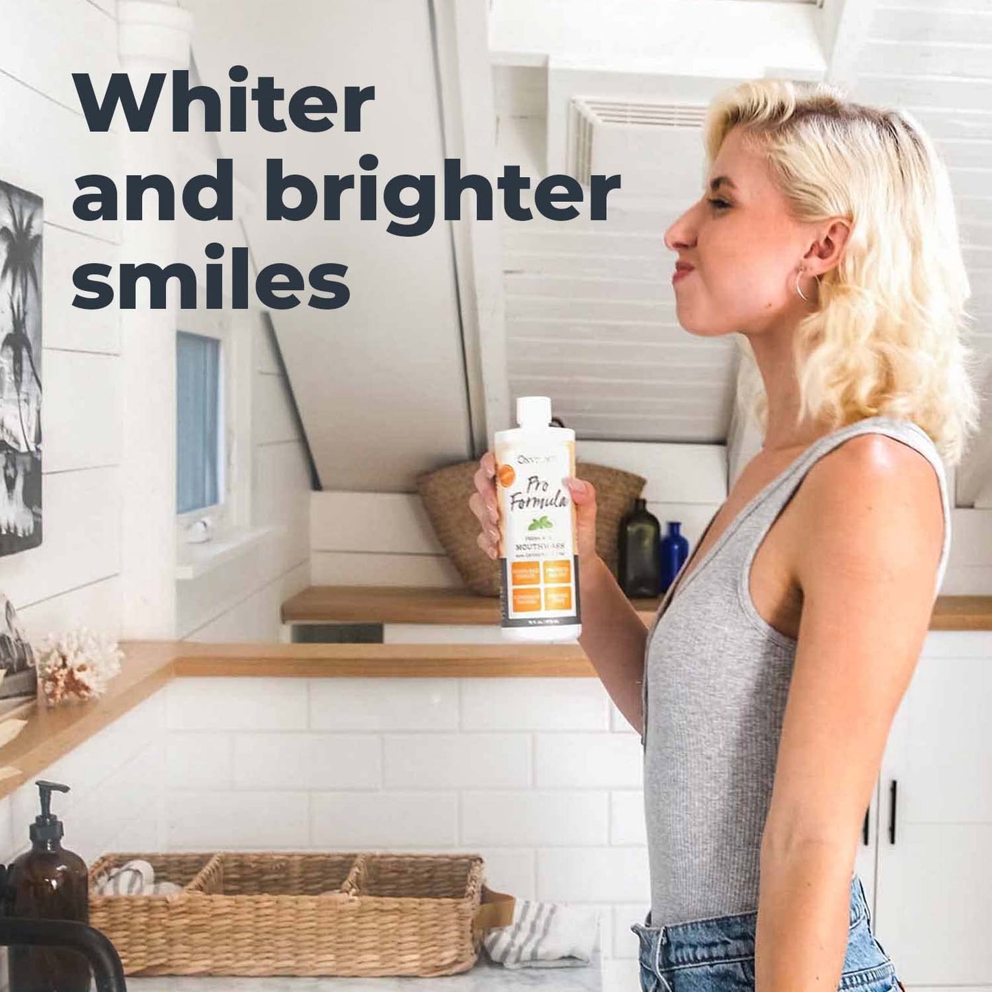 Oxyfresh Pro Formula Fresh Mint Mouthwash – Patented Zinc Mouthrinse for Fresh Breath, Healthy Gums & 1 Gal Dye/Fluoride/Alcohol Free