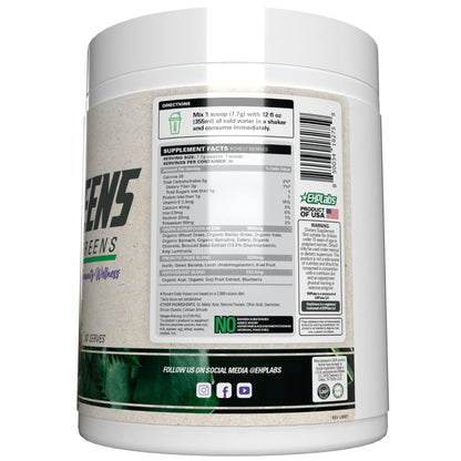 EHP Labs OxyGreens Forest Berries – Daily Greens Powder with Spirulina, Chlorella, Prebiotics & Enzymes | 30 Servings