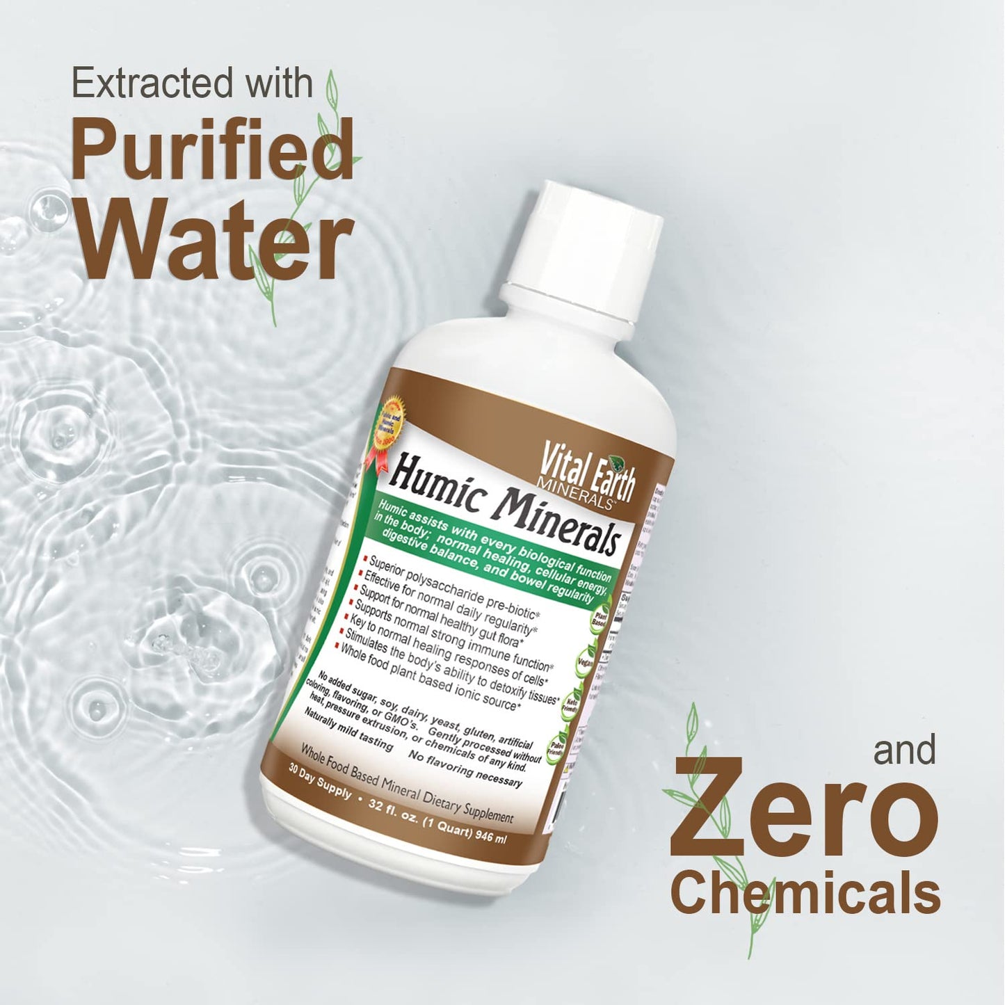 Vital Earth Minerals Humic Minerals 2-Pack – Fulvic Acid & 70+ Trace Minerals