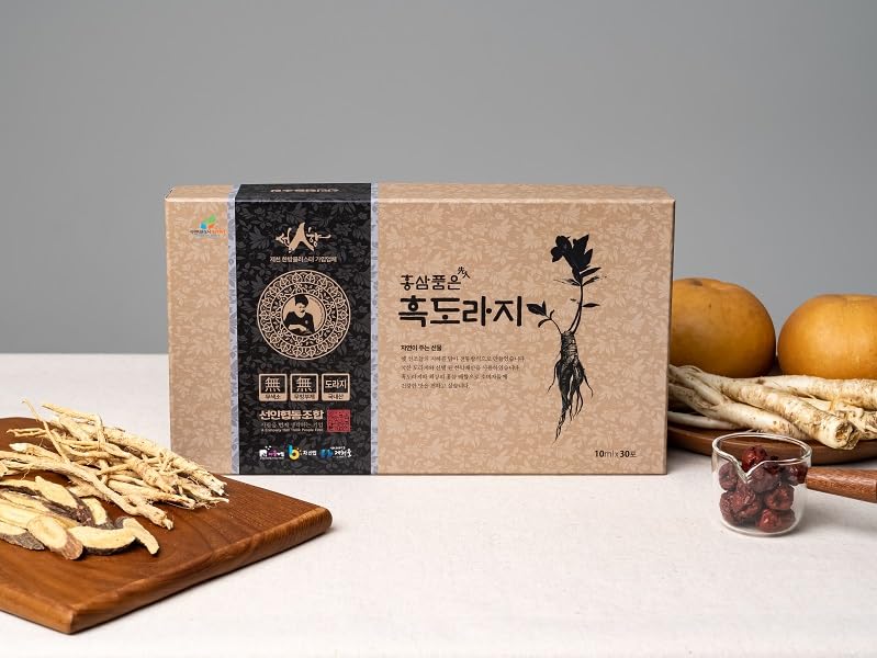 Premium Korean Black Balloon Flower & Red Ginseng Extract Sticks – 9x Steamed, 10ml x30, No Preservatives