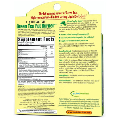 Applied Nutrition Green Tea Fat Burner – EGCG 400 mg + Green Coffee Bean Extract