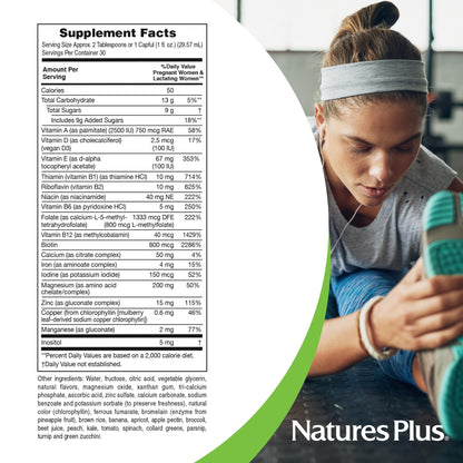 Natures Plus Source of Life Prenatal Liquid - Tropical Fruit (30 oz) | Prenatal Multivitamin