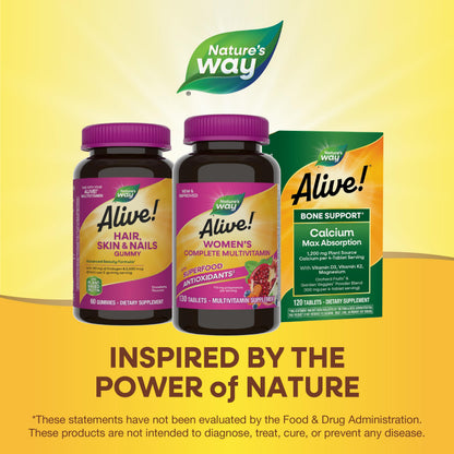 Nature's Way Alive! Women's Multivitamin - 130 Tablets | Energy, Hair, Skin & Nails