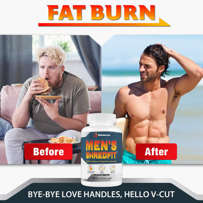 Thermogenic Fat Burner for Men – GLP-1 Weight Loss, Appetite Suppressant & Metabolism Booster – 90 Capsules