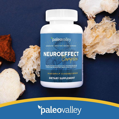 Paleovalley NeuroEffect: Focus, Memory & Energy with 8 Mushroom Extracts | 28-Day Supply