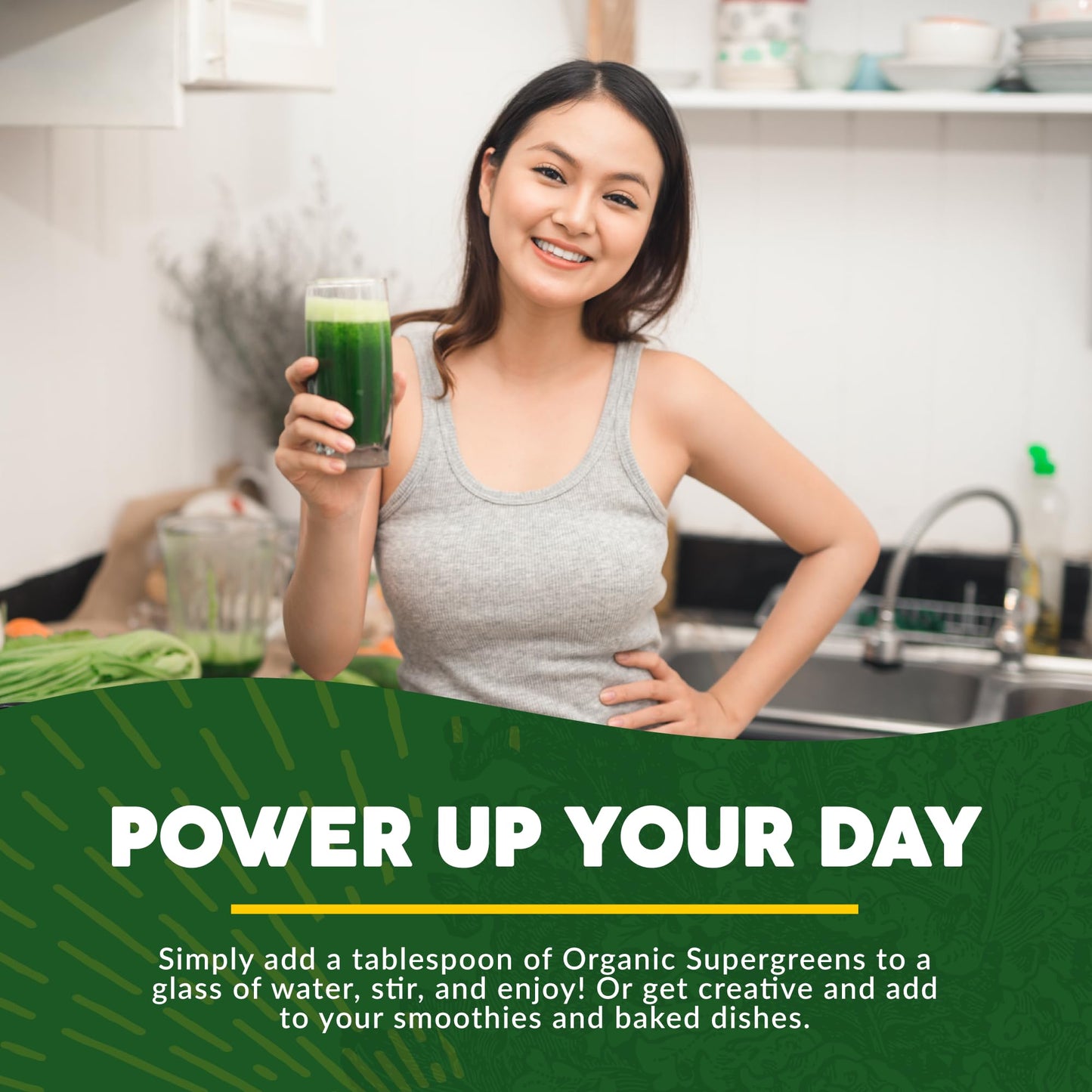 Paleovalley Organic Supergreens Powder - 23 Superfoods, No Cereal Grasses, 30 Servings