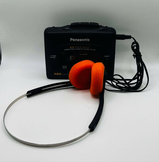 Panasonic RQ-V80 Stereo Cassette Player with Headphones